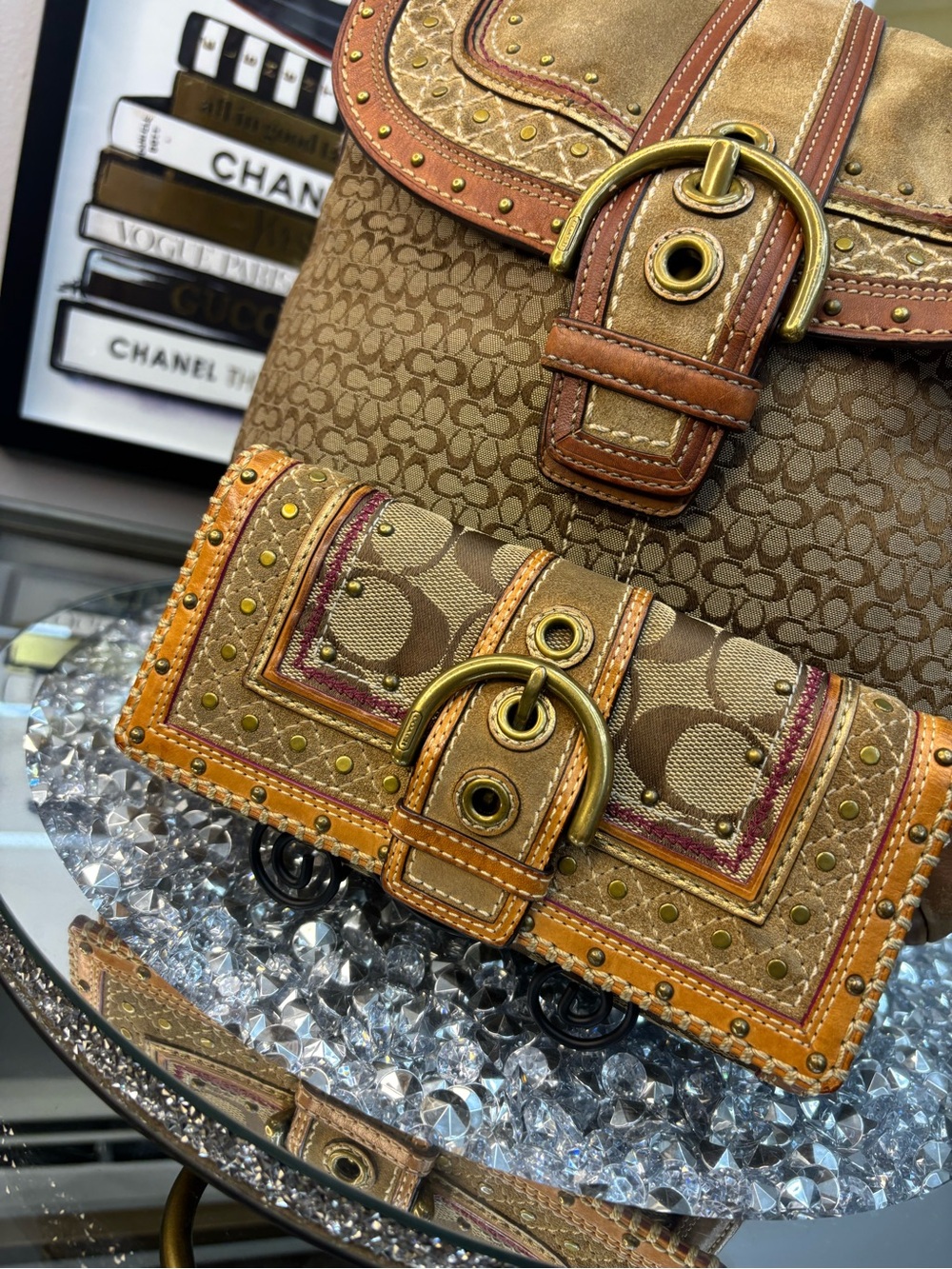 Coach 2007 y2k Soho Signature Buckle Flap Hobo Bag GUC - Picture 3 of 17